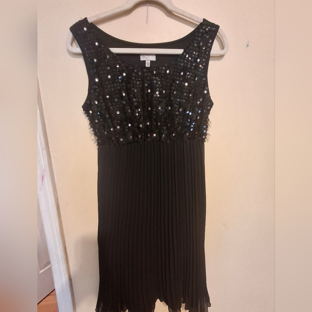 Black Sequin Sleeveless Dress